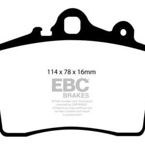 EBC Yellowstuff front brake pads for Porsche Boxster, Porsche Cayman