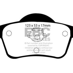 EBC Yellowstuff rear brake pads for Volvo S60, Volvo S80