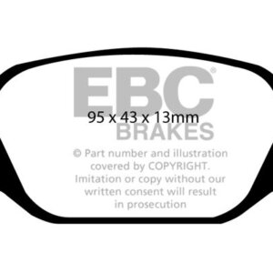 EBC Yellowstuff stražnje kočione pločice za Abarth 500, Abarth 695