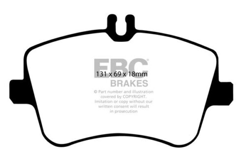 EBC Yellowstuff front brake pads for Mercedes-Benz CLC-Class, Mercedes-Benz C-Class