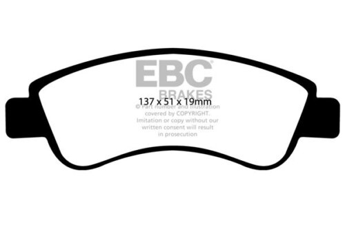 EBC Yellowstuff front brake pads for Peugeot 1007, Peugeot 2008