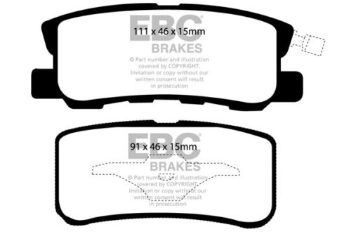 EBC Yellowstuff rear brake pads for Jeep Compass, Mitsubishi Grandis