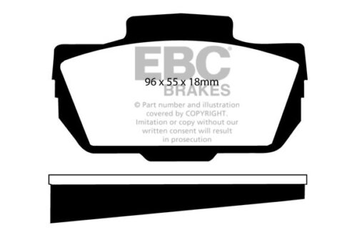 EBC Yellowstuff front brake pads for Saab 96, SAAB 9-5