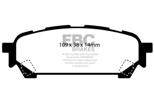 EBC Yellowstuff rear brake pads for Subaru Forester, Subaru Impreza