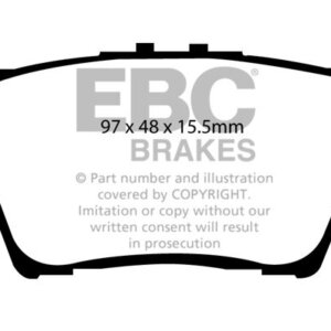 EBC Yellowstuff rear brake pads for Lexus ES, Toyota Prius+