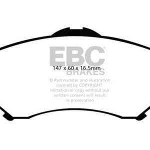EBC Yellowstuff front brake pads for Jeep Cherokee, Jeep Wrangler