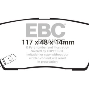 EBC Yellowstuff stražnje kočione pločice za Hyundai Equus, Hyundai Genesis