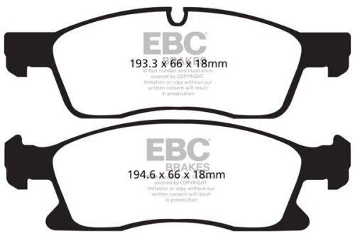 EBC Yellowstuff front brake pads for Jeep Grand Cherokee, Mercedes-Benz GLE Coupe