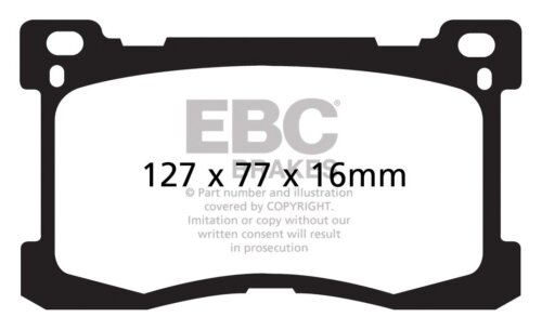 EBC Yellowstuff front brake pads for Hyundai Equus