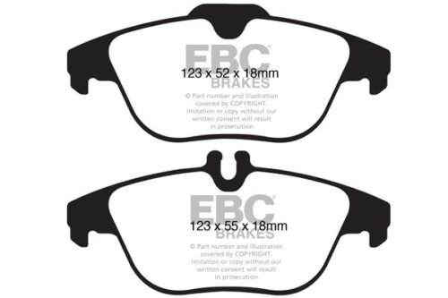 EBC Yellowstuff rear brake pads for Mercedes-Benz E-Class, Mercedes-Benz C-Class