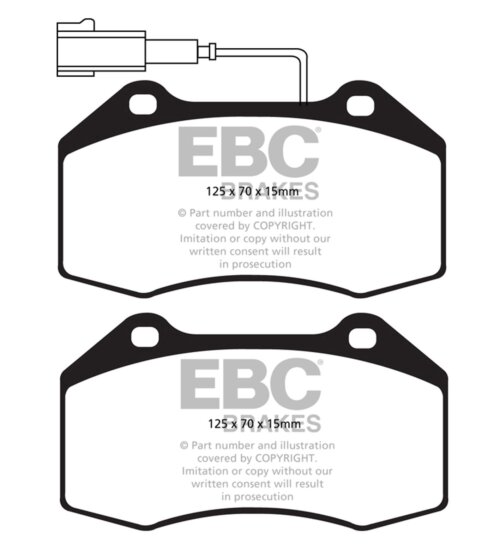EBC Yellowstuff front brake pads for Abarth Grande Punto, Alfa Romeo Mito