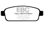 EBC Yellowstuff rear brake pads for Chevrolet Cruze, Opel Ampera