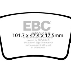 EBC Yellowstuff stražnje kočione pločice za Abarth Punto Evo