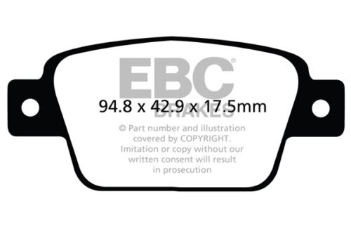 EBC Yellowstuff rear brake pads for Alfa Romeo Mito