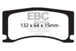 EBC Yellowstuff stražnje kočione pločice za Jaguar XK, Peugeot 308