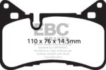 EBC Yellowstuff rear brake pads for Mercedes-Benz C-Class, Mercedes-Benz CLS