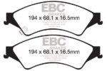 EBC Yellowstuff front brake pads for Ford Ranger