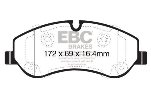 EBC Yellowstuff front brake pads for Ford Transit Courier, Ford Transit