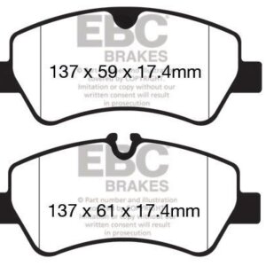 EBC Yellowstuff rear brake pads for Ford Transit Courier, Ford Transit