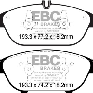EBC Yellowstuff front brake pads for Mercedes-Benz E-Class