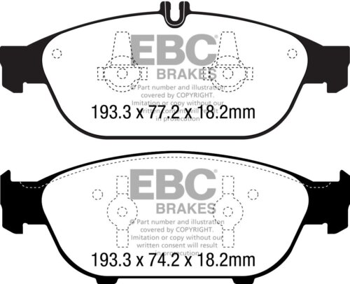 EBC Yellowstuff front brake pads for Mercedes-Benz E-Class
