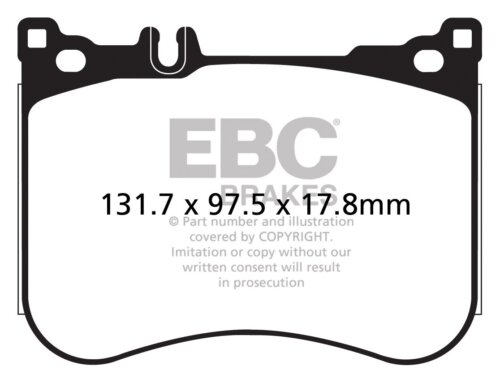 EBC Yellowstuff front brake pads for Mercedes-Benz E-Class, Mercedes-Benz S-Class