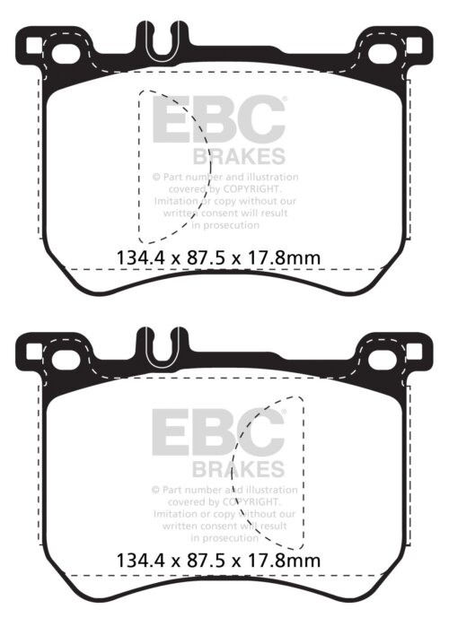EBC Yellowstuff front brake pads for Mercedes-Benz S-Class, Mercedes-Benz SL
