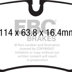 EBC Yellowstuff rear brake pads for Jaguar F-Type, Jaguar XJ