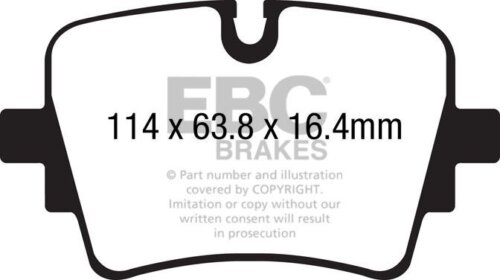 EBC Yellowstuff rear brake pads for Jaguar F-Type, Jaguar XJ
