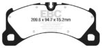 EBC Yellowstuff front brake pads for Porsche Macan, Porsche Panamera