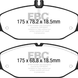 EBC Yellowstuff prednje kočione pločice za Mercedes-Benz C-Class, Mercedes-Benz E-Class