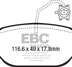 EBC Yellowstuff stražnje kočione pločice za Alfa Romeo 4C