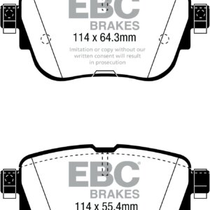 EBC Yellowstuff rear brake pads for Mercedes-Benz E-Class