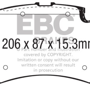 EBC Yellowstuff front brake pads for Mercedes-Benz AMG GT, Mercedes-Benz C-Class