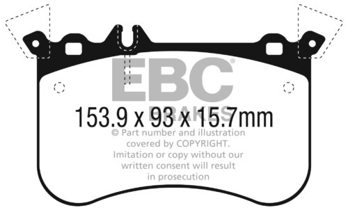 EBC Yellowstuff front brake pads for Mercedes-Benz CLA, Mercedes-Benz CLA-Class