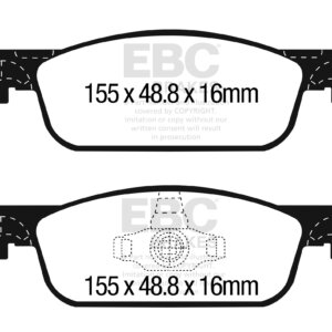 EBC Yellowstuff front brake pads for Renault Clio, Dacia Logan MCV