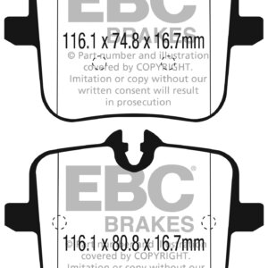 EBC Yellowstuff rear brake pads for BMW 5, BMW 8