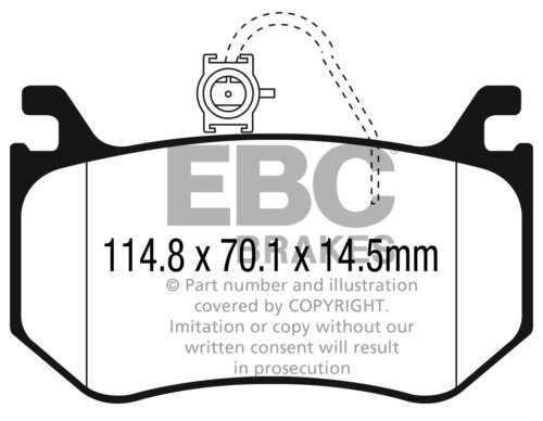 EBC Yellowstuff stražnje kočione pločice za Maserati MC20