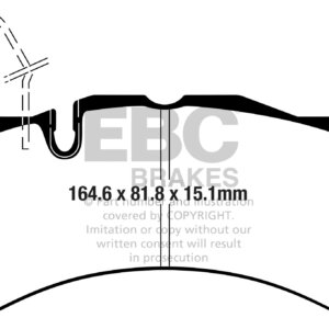 EBC Yellowstuff front brake pads for Maserati Ghibli