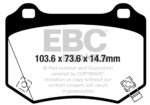 EBC Yellowstuff stražnje kočione pločice za Subaru WRX