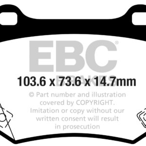 EBC Yellowstuff rear brake pads for Subaru WRX