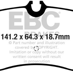 EBC Yellowstuff rear brake pads for VW Crafter, VW Amarok