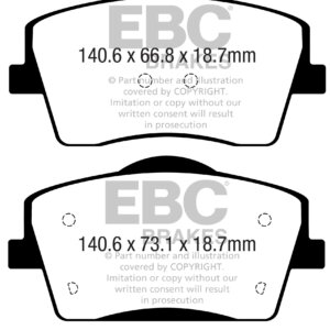 EBC Yellowstuff prednje kočione pločice za Volvo XC40