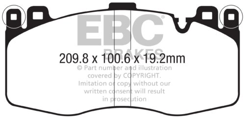 EBC Yellowstuff front brake pads for BMW X5, BMW X6