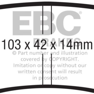 EBC Yellowstuff rear brake pads for Mitsubishi Outlander