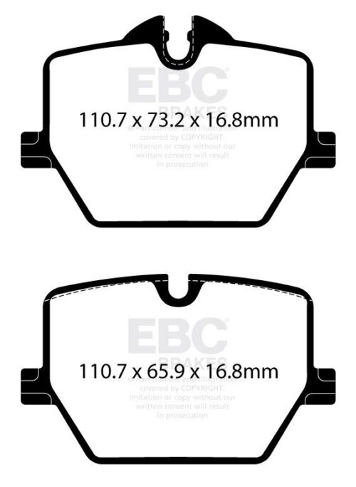 EBC Yellowstuff rear brake pads for BMW 2, BMW 4