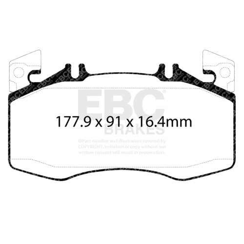 EBC Yellowstuff front brake pads for Mercedes-Benz CLA, Mercedes-Benz CLA-Class