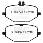 EBC Yellowstuff rear brake pads for Mercedes-Benz GLE-Class, Mercedes-Benz GLS