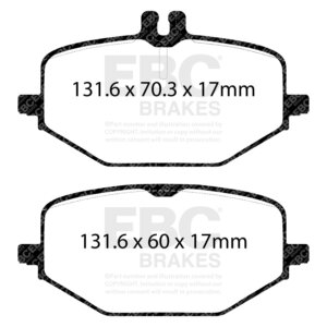 EBC Yellowstuff rear brake pads for Mercedes-Benz GLE-Class, Mercedes-Benz GLS