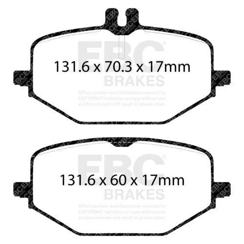 EBC Yellowstuff rear brake pads for Mercedes-Benz GLE-Class, Mercedes-Benz GLS